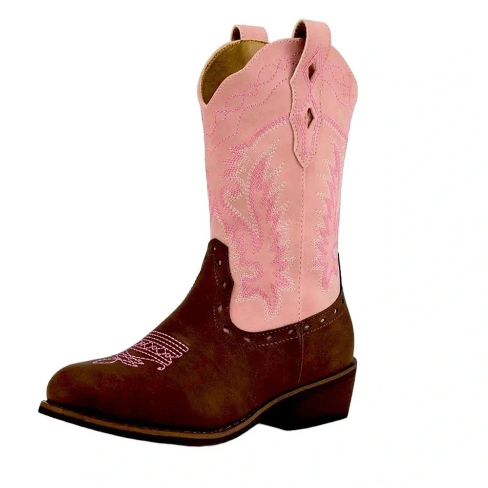 NWT Kids Cowboy Boots Western Round Toe Cowgirl Boots